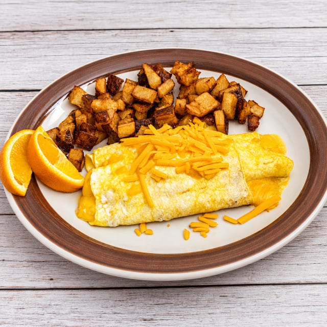 Eggroll Omelet: 4-Cheese.