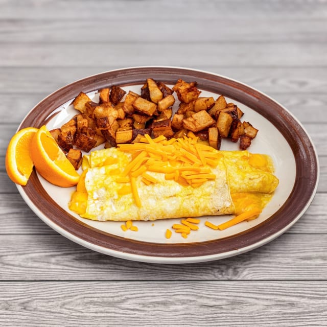 Eggroll Omelet: 4-Cheese.